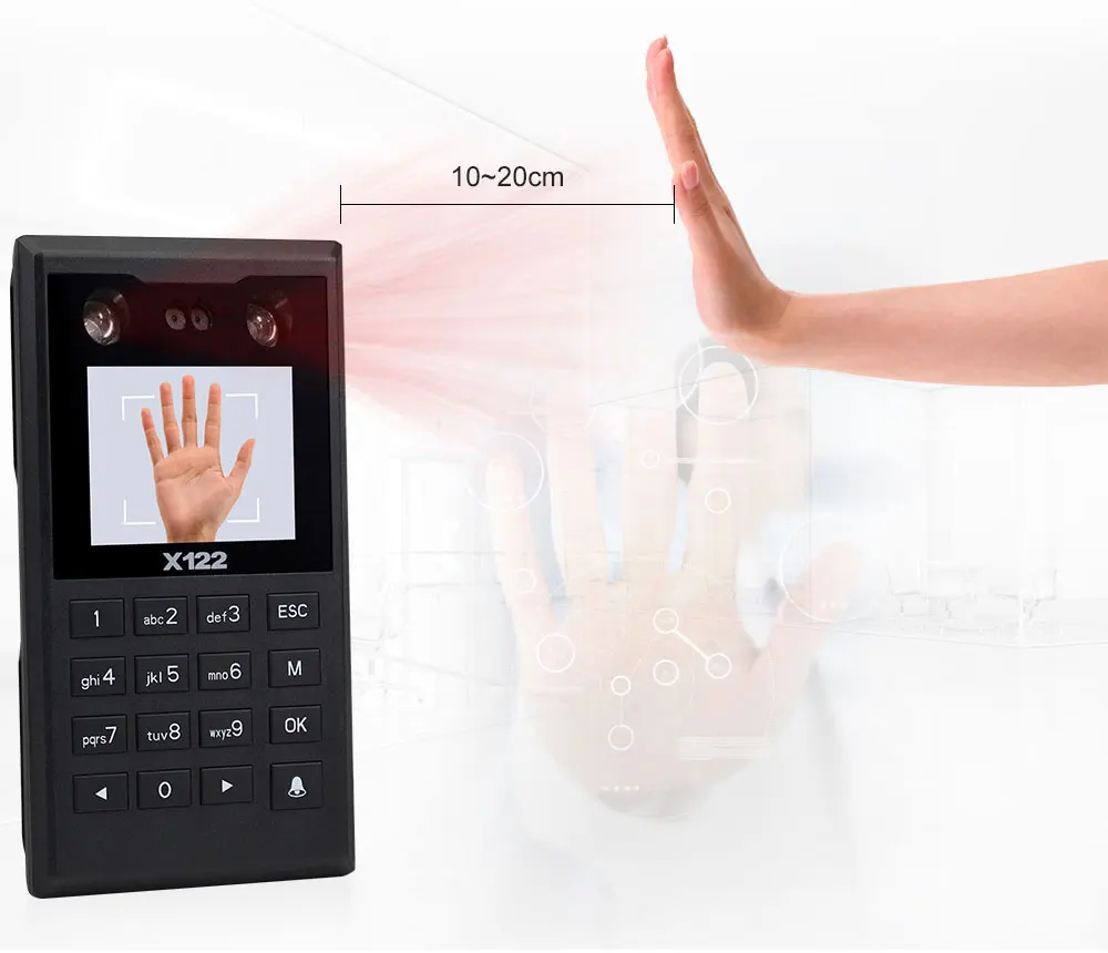 2,8 дюймов TCP/IP/USB система контроля доступа лица клавиатура программное обеспечение биометрика отпечатков пальцев пароль Распознавание отпечатков пальцев посещаемость