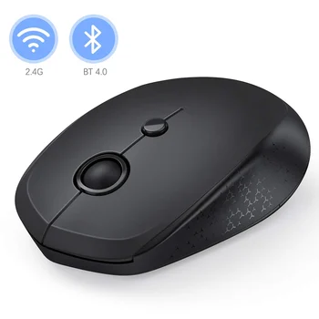 

Bluetooth Wireless Mouse 2.4GHz Duals Mode With USB Receiver 3 Adjustable DPI Level For Computer Portable Mouse