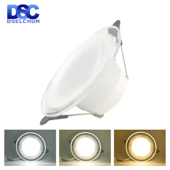 

LED Downlight 6W LED Lamp 220V Spotlight Recessed Round Panel Light 3 Colors Changeable Indoor Lighting Down light