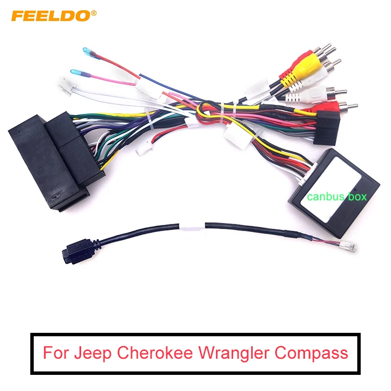 Автомобильный 16-контактный USB-кабель FEELDO на Android с can-шиной для Jeep Cherokee 15 ~ 19/Compass 2017