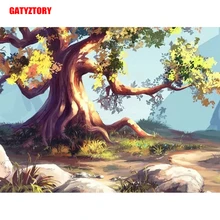 Стиль, ручная роспись с цифрами, картина маслом, Безрамная Hom