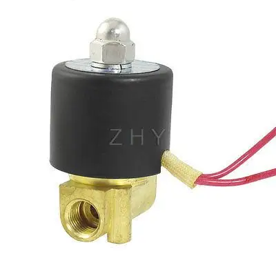 AC 110V 2 порта 2 пути 1/" PT Женская резьба Пневматический Электрический электромагнитный клапан