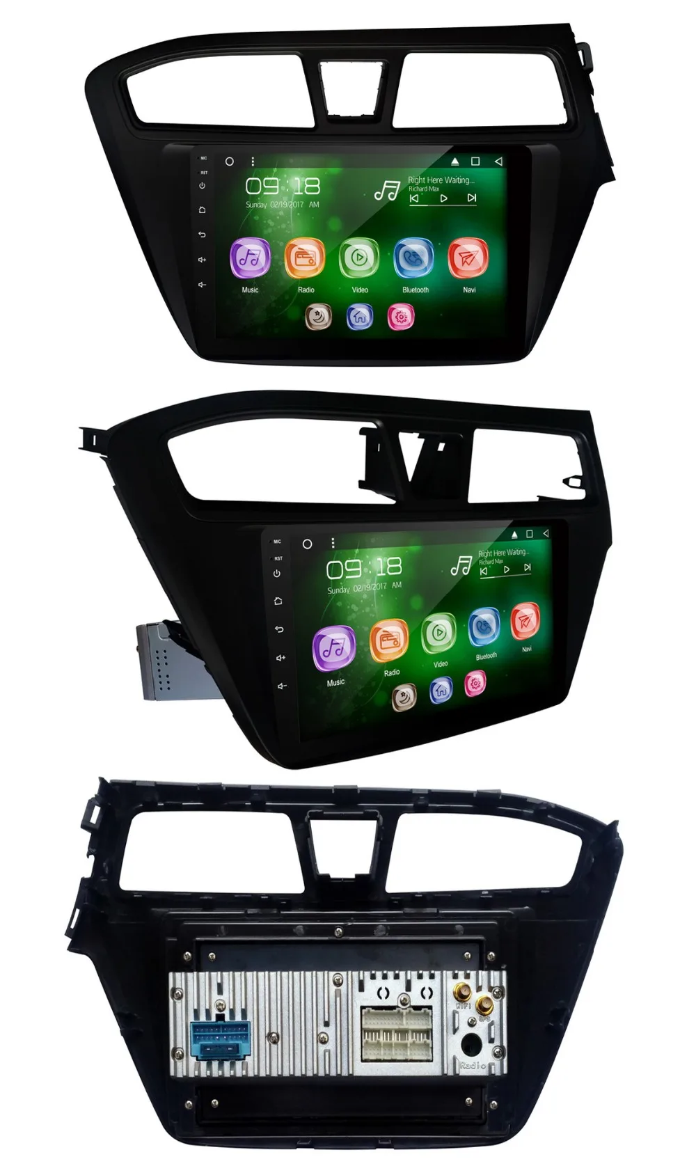 Best Allways 9" IPS Screen Android 9.0 Octa-core Ram 2GB Rom 32GB Car Multimedia for Hyundai I20 (RHD) 2012- with 2.5D Touch screen 0