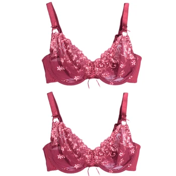 

Bra Lace Ultra-Thin Big Breasts Show Small French Delicate Embroidered Ladies Underwear Sexy