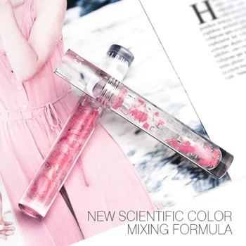 

Velvet Transparent Petal Lip Glaze Moisturizing Brighten Lip Color Waterproof Non-stick Cup Lip Gloss Set Lipstick