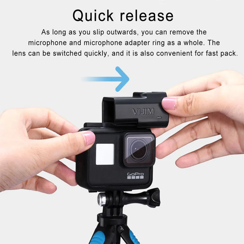 Microphone Mount For Gopro Hero 7/6/5/4 Housing Mic Adapter For Original  Gopro Case Frame With Universal Cold Shoe Accessories - Sports & Action  Video Cameras Accessories - AliExpress