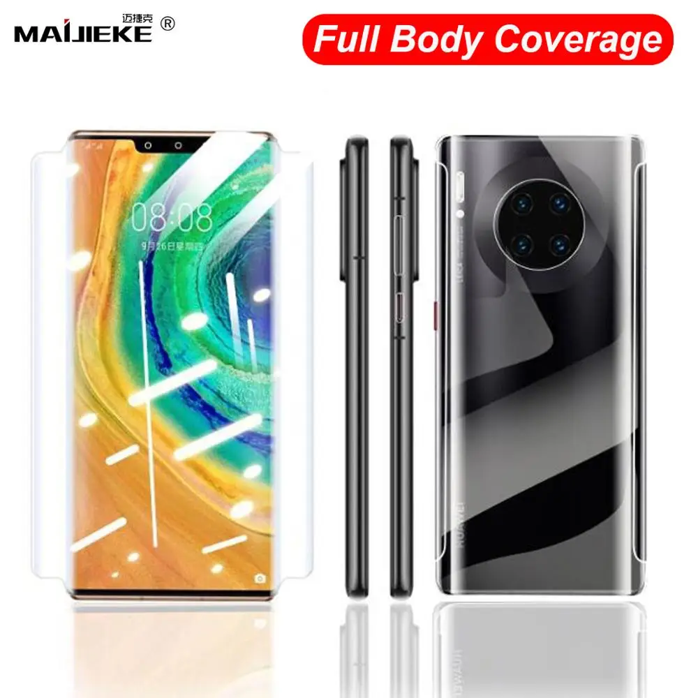 Front Back Hydrogel Film For Huawei Mate 40 Pro 30 pro P40 Honor 30s 20 V30 Nano Memory Screen protector | Мобильные телефоны и