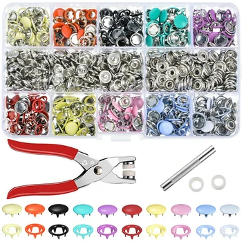 

100Pcs Mini Button Buckle DIY Doll Clothes Metal Buckle Snap Button Clothing Sewing Button Baby Button / Snap Buttons Claw Tool