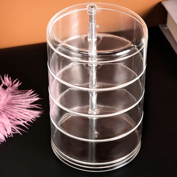 

Rotating hair hood hairpin Storage Holder Plastic 4 layers cylinder shape Rotating hair hood hairpin christmas Storage box C45