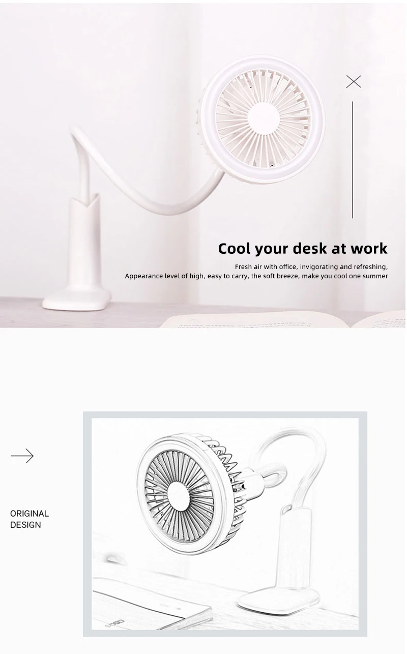 Портативный usb-вентилятор с светодиодный охладитель света мини ...