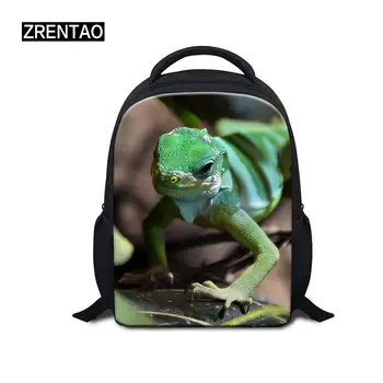 

Preschool Toddlers Boy Girl School Back Pack Shoulder Rucksack Green Cute Lizard Printing Bst School Supplies Gifts For Children