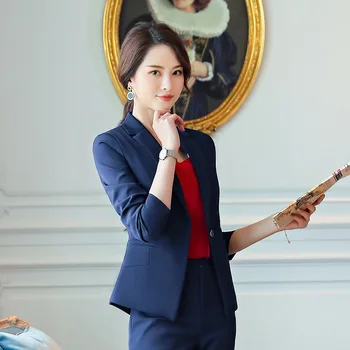 

Season Positive Pack Suit Suit Female Occupation Pack College Students Interview Two-piece Set Tooling Temperament Suit