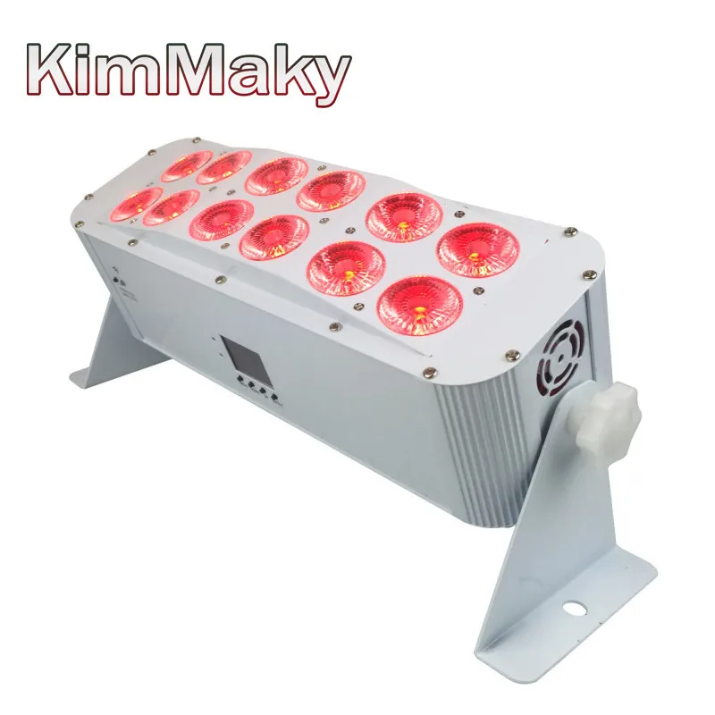 Бесплатная доставка 2 шт./лот 12x18 Вт rgbwauv flat par перезаряжаемый аккумулятор