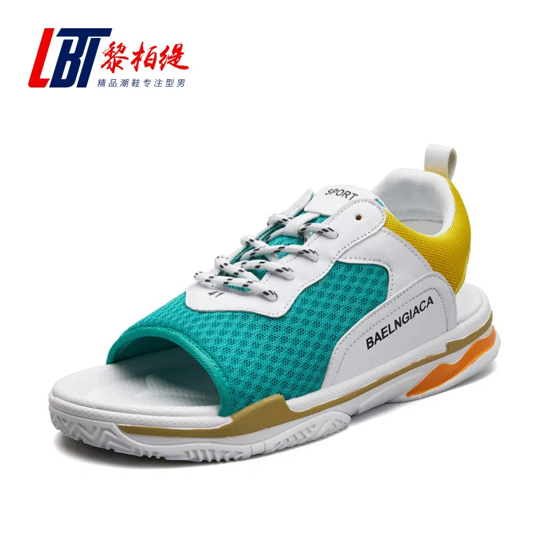

INS Shoe Men's Summer Slipper MEN'S Sandals 2019 New Style Anti-slip Breathable Sandals Soft-Sole A- line Fashion