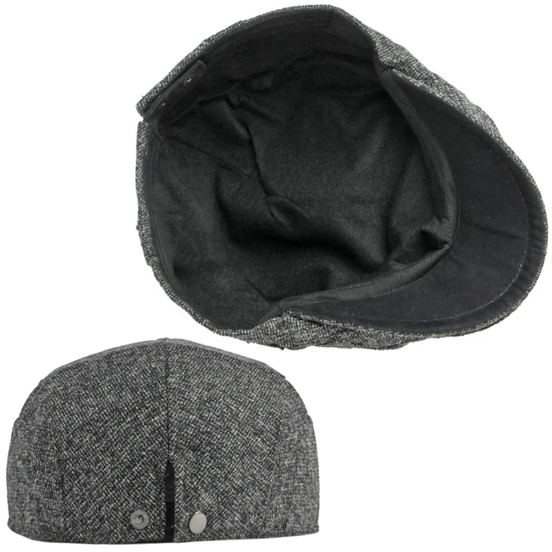 Herringbone Duckbill Hat Flat Peaked Beret Hat Men Women Retro Newsboy Ivy Cap Painter Gatsby Driving Cabbie Cap beret hat newsboy cap newsboy hat duck tongue hat