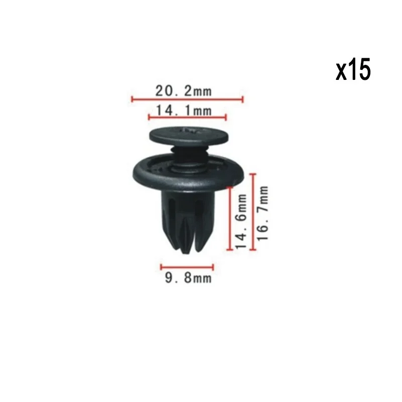 

15pcs Nylon Fastener Retainer Clip Bumper For Honda Acura OE#91503-SP0-003