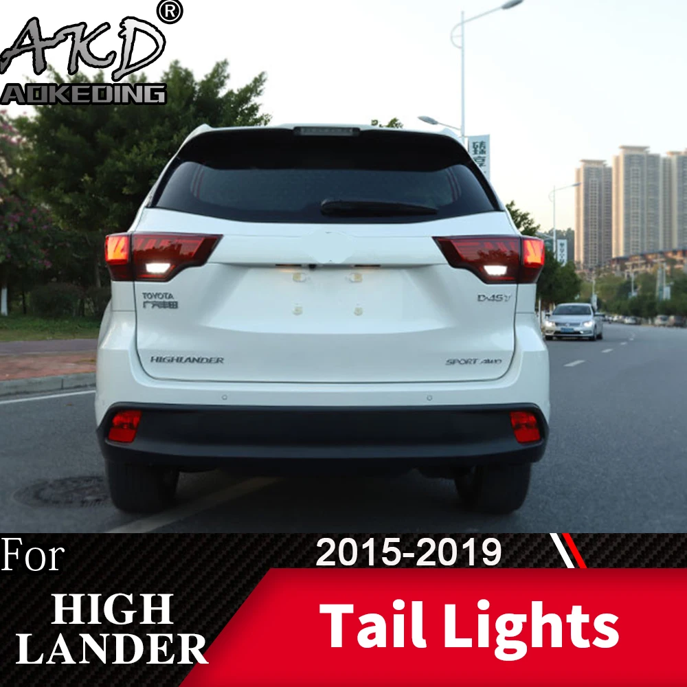 Задний фонарь для автомобиля Toyota Highlander- светодиодный задние фары, противотуманные фары Дневные ходовые огни DRL Тюнинг автомобилей Автомобильные аксессуары