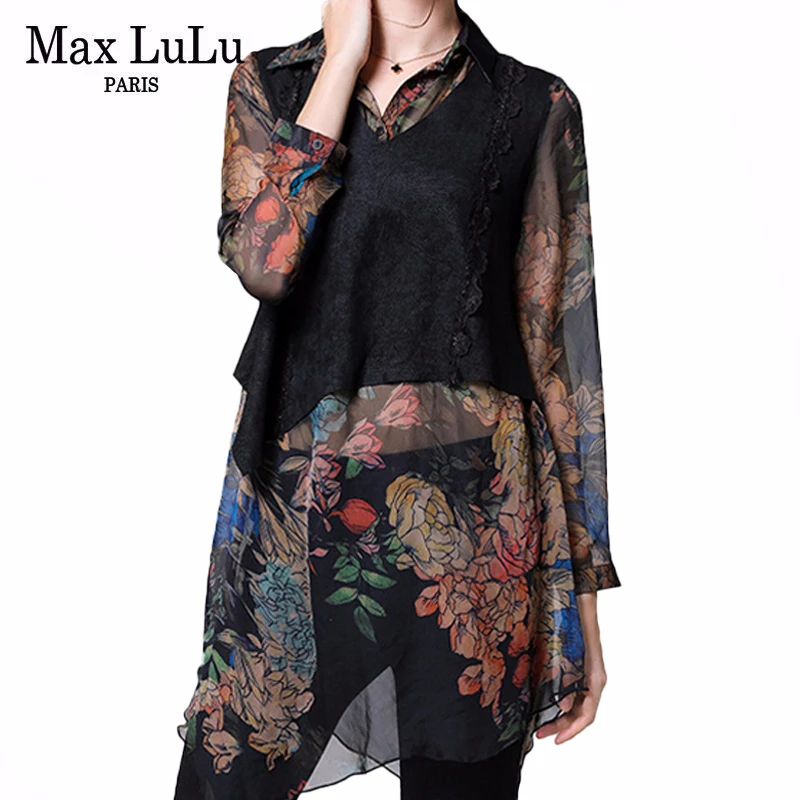 Max LuLu 2020 весенние европейские модные женские шифоновые топы свободные