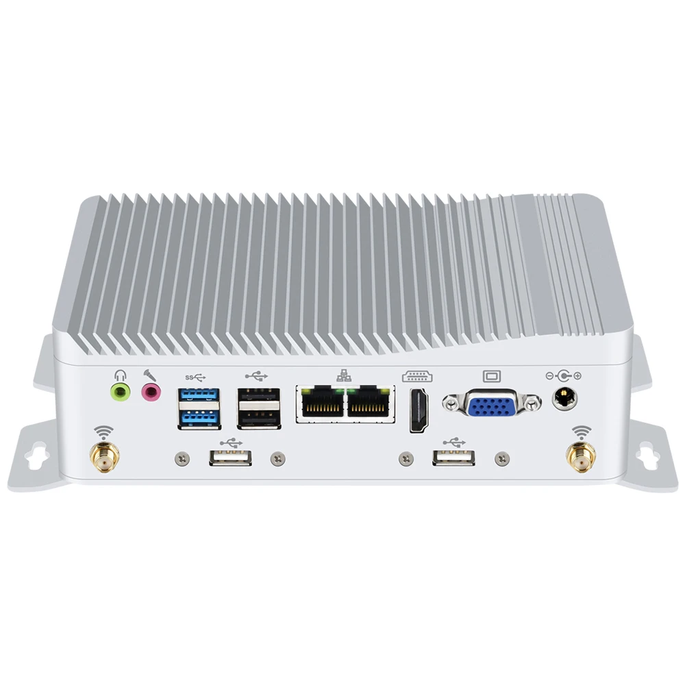 HLY безвентиляторный мини ПК Celeron J1900 2 * Gigabit LAN микро компьютер Linux MINIPC Windows