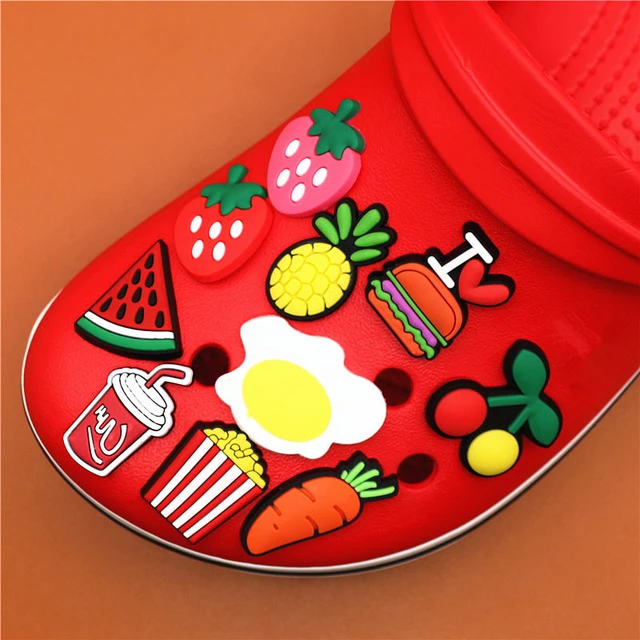 Original Various Fruit Designer Shoe Charms 5pcs/lot Clog Buckle  Accessories Luxury Upper Jewelry Decorations Gift Preferred