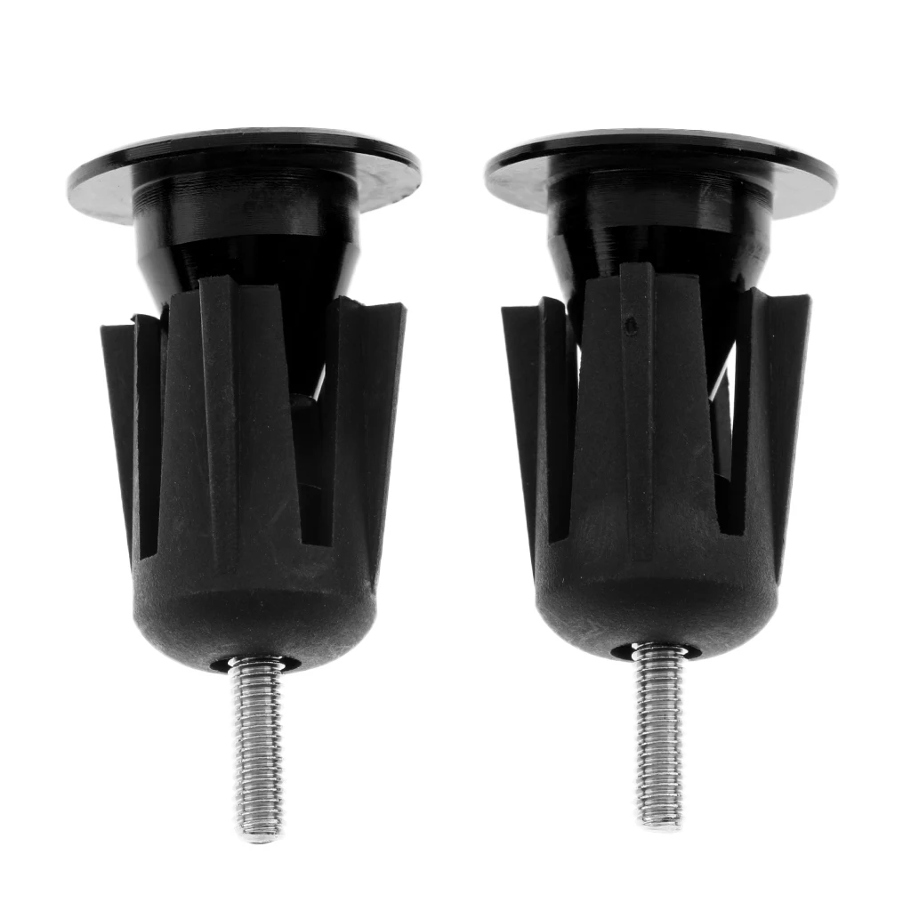 2 Pair Road MTB Bike End Plugs Grip Handlebar Bar Stoppers Caps Black Red Precision CNC Machined