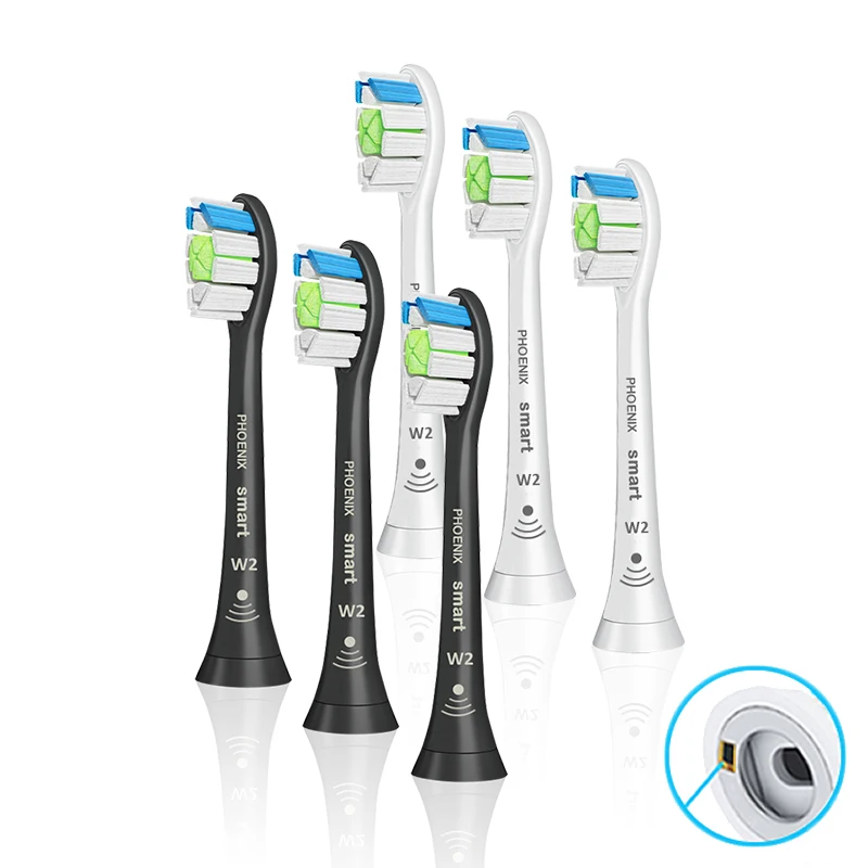 

W2 Diamond Clean Electric Toothbrush Replacement Heads Compatible With Philips Sonicare Smart Electric Brush Heads HX9340 HX6950