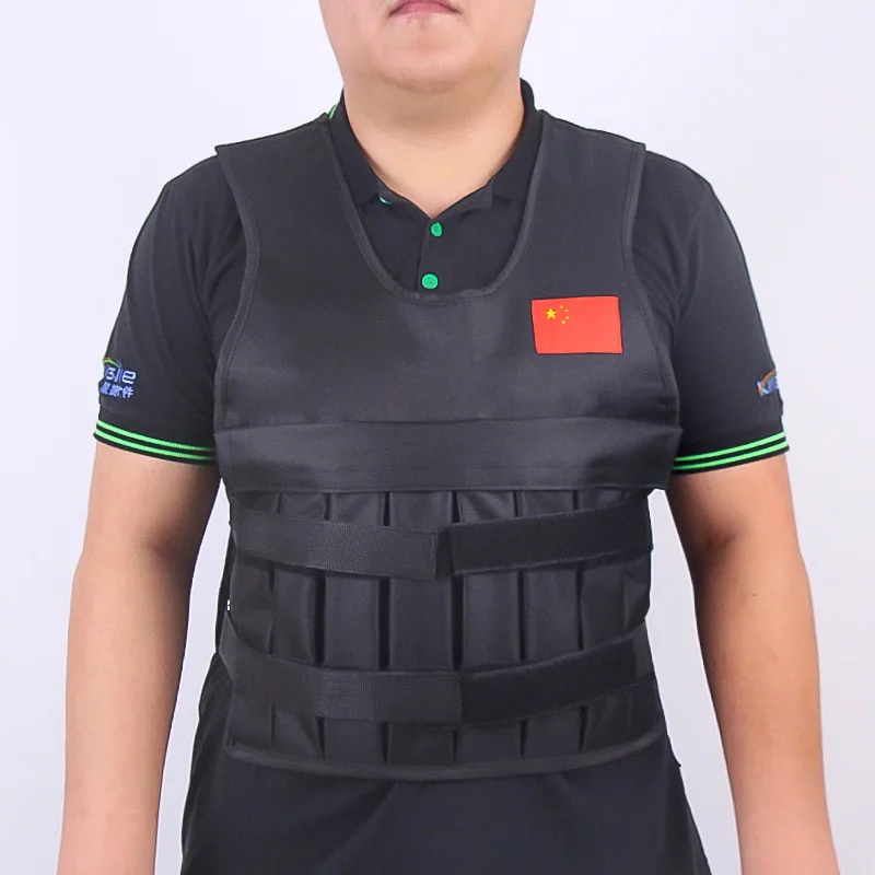 

Hidden Weight Steel Plate Vest Weight Sandbags Empty Leather Adjustable Fitness Waistcoat Sand