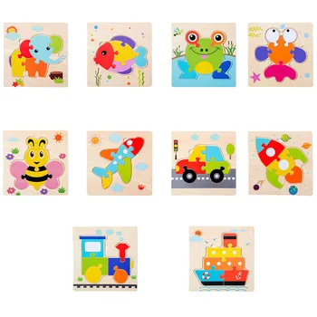 

Kids Paper Education Toys Animals Puzzles Shape Cognition Puzzle Toy for Children