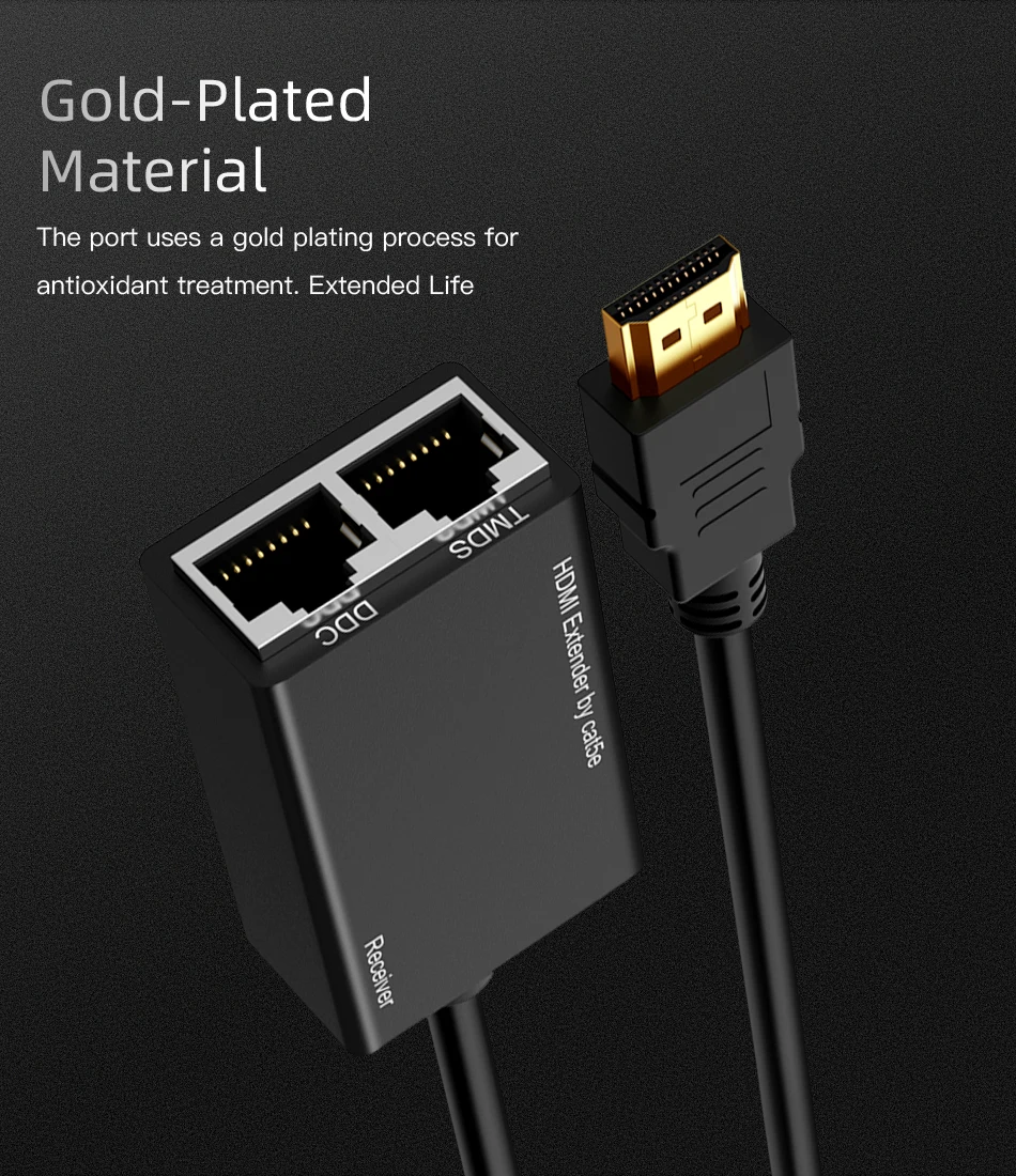 HDMI аудио кабель HDMI удлинитель по RJ45 CAT5e CAT6 UTP LAN Ethernet удлинитель повторитель 1080P 3D до 100 футов HDMI адаптер Кабо