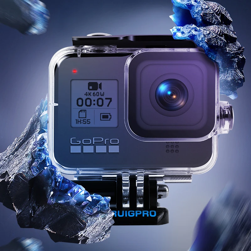 60 м водонепроницаемый чехол-фильтр для дайвинга и плавания защитный корпус фиолетовый розовый красный фильтр для GoPro Hero 8 Black Action camera