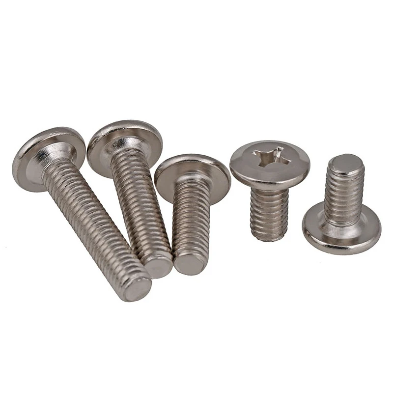 

M6 M8 Flat Round Cross Recessed Machine Screw Metric Thread Furniture Bolt Barrel Nut Iron Steel Nickel Plated