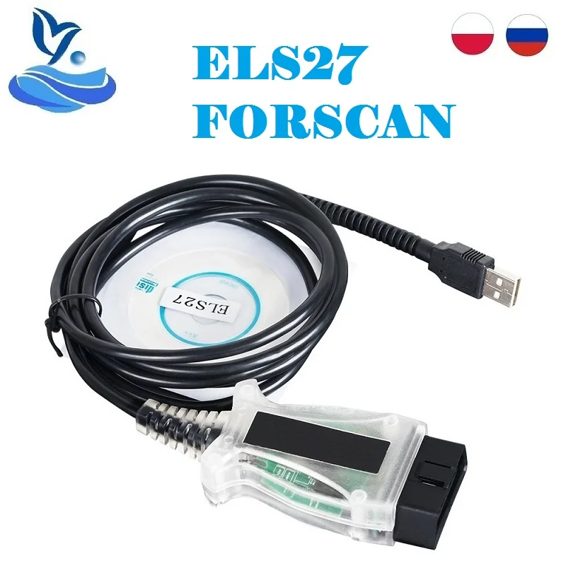 Newest V2.3.8 ELS27 FORScan Green PCB PIC24HJ128GP+FTDI Mircochip Multi-Language Works ELM327&ampJ2534 Pss-Thru |