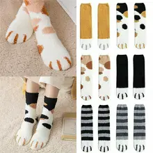 Новые зимние толстые теплые носки с когтями для женщин, модные эластичные дышащие носки из кораллового флиса для девочек