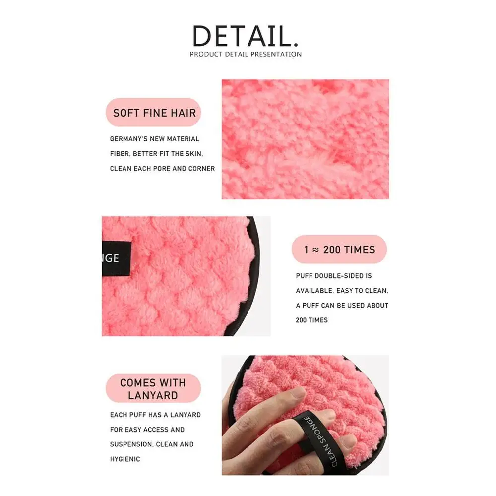 Professional Smooth Cosmetic Puff Small Round Wet Dry Dual Using Soft Makeup Sponge Puff Blending Foundation 5