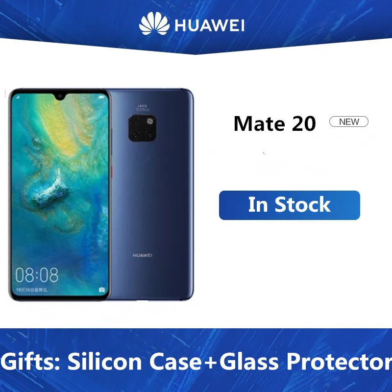 

HuaWei Mate 20 Mobile Phone Kirin 980 Android 9.0 6.53" Full Screen 4*Camera Leca 22.5W Super Charger NFC MHL IP53 Waterproof