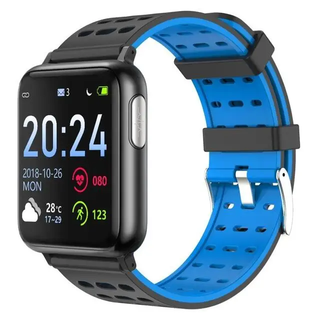 Смарт-часы V5 ECG+ PPG умная повязка для фитнеса монитор сердечного ритма часы кровяного давления водонепроницаемые умные часы - Цвет: Sport Blue