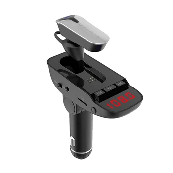 

Car Bluetooth Kit FM Wireless Transmitter o Receive MP3 Player Hands Free USB Charger FM Modulator ER9