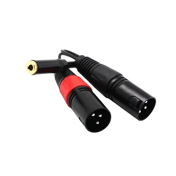 

Microphone Camcorder Audio Extension Cable 3.5mm Stereo Female Socket to 3Pin XLR Right and Left Female Conversion Line