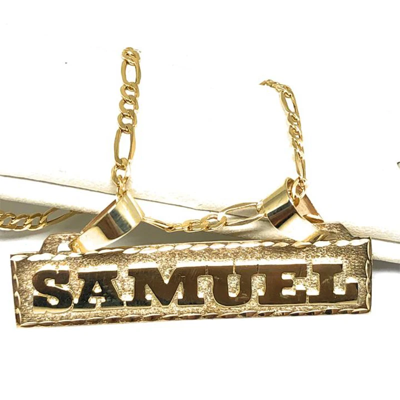 

Custom Name Bar Necklace For Women Personality Gold Nameplate Pendant Trending Stainless Steel Jewelry Men Gift Christmas