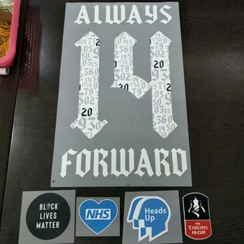 

Super A 2020 HEADS CUP FA CUP FINAL Arsenal 14 ALWAYS FORWARD Number Printing Font, Hot stamping Patches Badges
