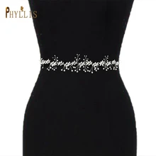 

S42 Fashion Bridal Belts Rhinestone Belt for Dress Handmade Alloy Leaves Wedding Party Bride Belt Crystal Bridal Belt Sash