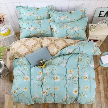 

Bedding set Skin-friendly cotton 4pcs/set Twin Full Queen King size Printing duvet cover set Children's bed set Free shipping