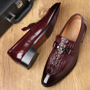 

2020 Hot Sale Autumn British Style Casual Men Leather Shoes Fashion Design Solid Tenacity Comfortable Lace Up Men's Shoes