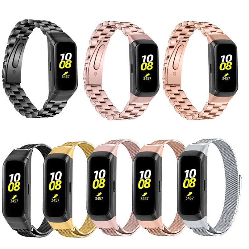 Ремешок для часов для samsung Galaxy Fit SM-R370, умный Браслет, металлический браслет из нержавеющей стали, ремешок для Galaxy Fit SM-R370, ремешок для часов