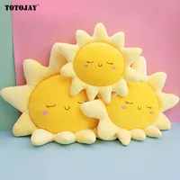 Lovely Soft Baby Plush Pillow Sleeping Sun Cloud Shaped Cartoon Bed Car Decor Nursing Yellow Pink Blue Sofa Cushion Girls Gift 1