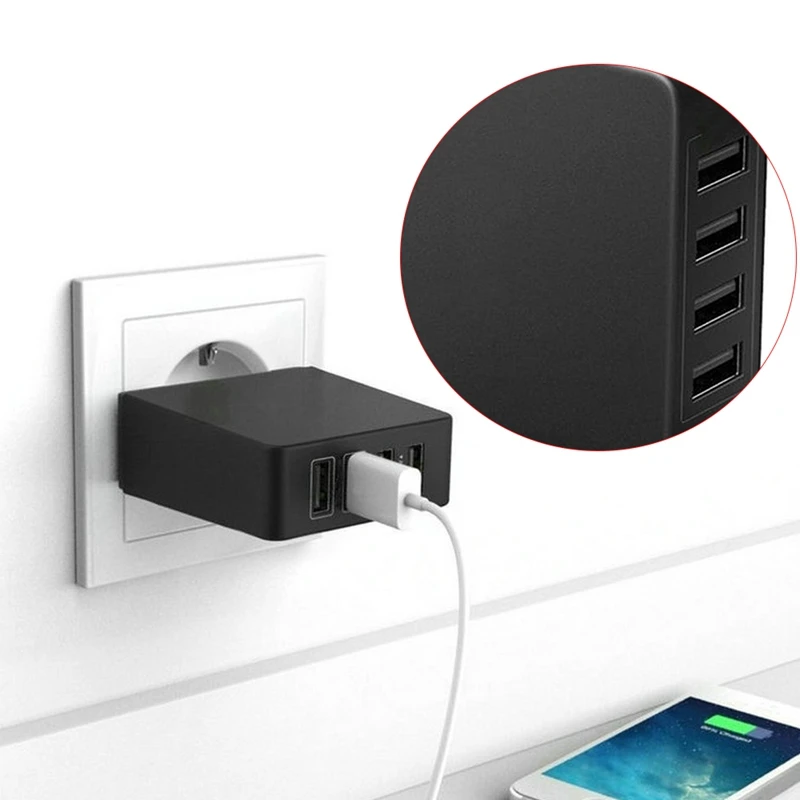 Розничная Usb Смарт зарядное устройство 4 несколько портов настенный адаптер устройство для мобильного телефона Зарядка Быстрая зарядка для Iphone и Android мобильных