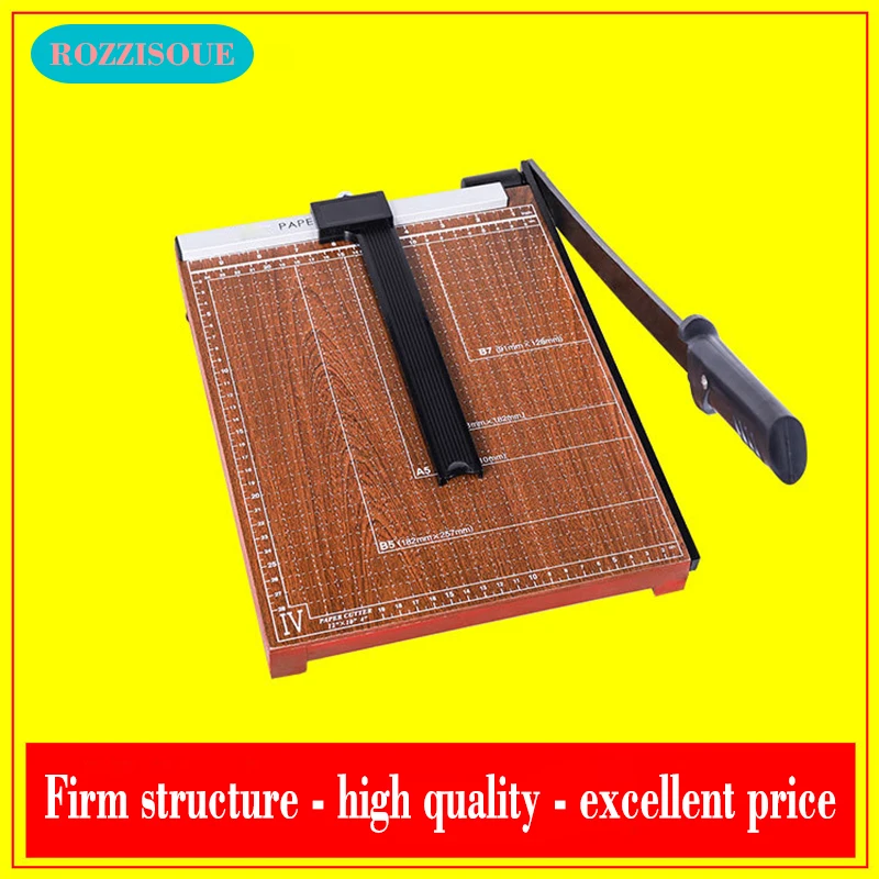 

Precision Paper Trimmer Wooden Cutter Papier Snijder Steel Scrapbook Paper Cutters Office Cutting Mat Machine for Cutting Paper