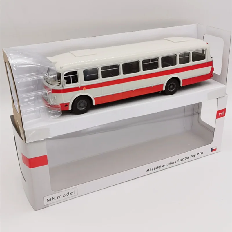 Подарочной коробки, упаковка автобуса, 1:43 abs пластик Skoda 706 RTO автобус, моделирование пластиковые раздвижные игрушки, высокое качество подарок