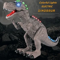 Highly Simulation Electric Dinosaur Bottom Pulley Bionic Walking Front Claw Move Up And Down Colorful Flash Light Children's Toy 1