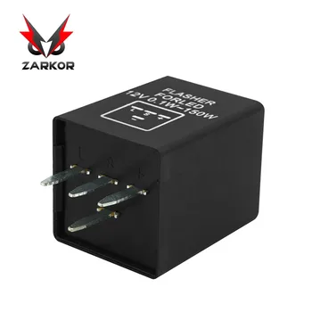 

Zarkor 4 PIN LED Flasher Relay 12V Universal for most Motorcycle Car 0.1-150W solve turn signal LED light bulb related problem